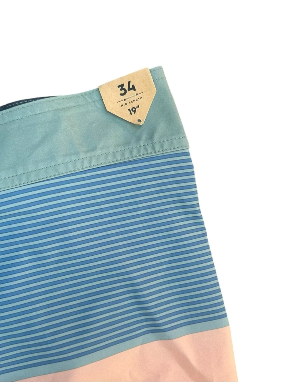 Quicksilver Highline 20” Striped Swim Trunks Size 34  NWT